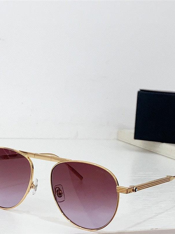 MONTBLANC MB 0091S 002 54-16 145 - Folding Aviator ZEISS Lenses✨