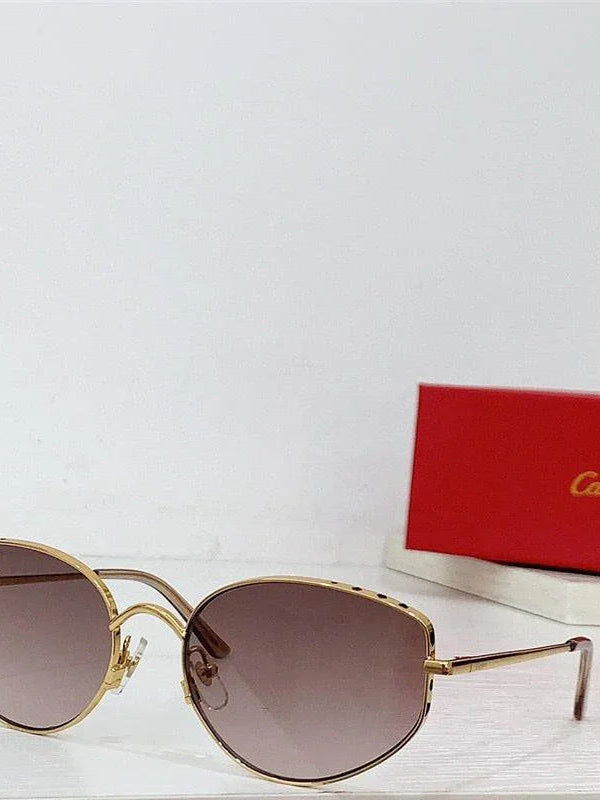 NEW Cartier metal frame sunglasses Panthere Women's s  0300S | 001 🐆