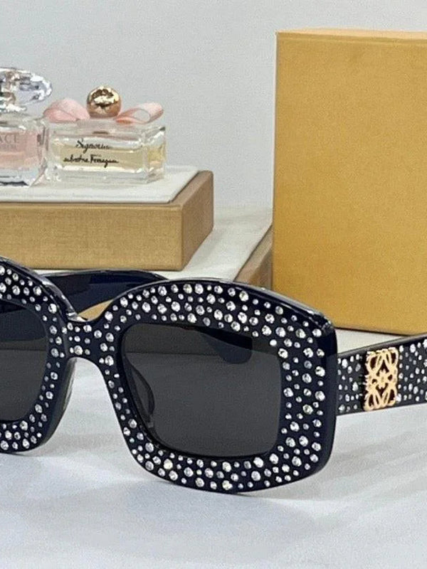 NEW SEASON Loewe Pavé Screen LW 4114 IS 90A Geometric Sunglasses ✨