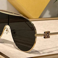 New Season LOEWE Spoiler aviator mask glasses in metal 40111U ✨