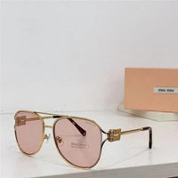 NEW SEASON Miu Miu 52ZS Metal Logo-frame Sunglasses ✨