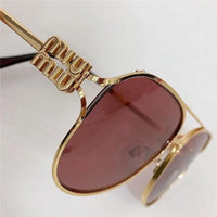 NEW SEASON Miu Miu 52ZS Metal Logo-frame Sunglasses ✨