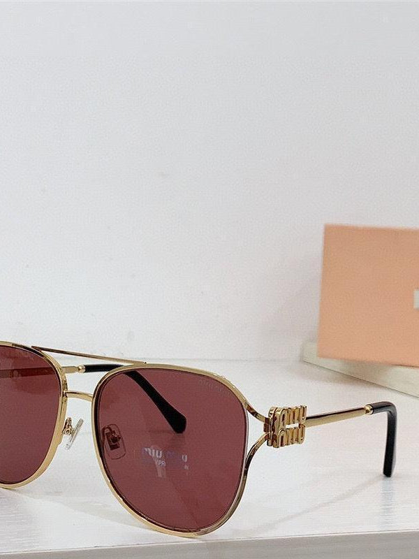 NEW SEASON Miu Miu 52ZS Metal Logo-frame Sunglasses ✨