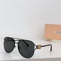 NEW SEASON Miu Miu 52ZS Metal Logo-frame Sunglasses ✨