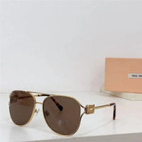 NEW SEASON Miu Miu 52ZS Metal Logo-frame Sunglasses ✨