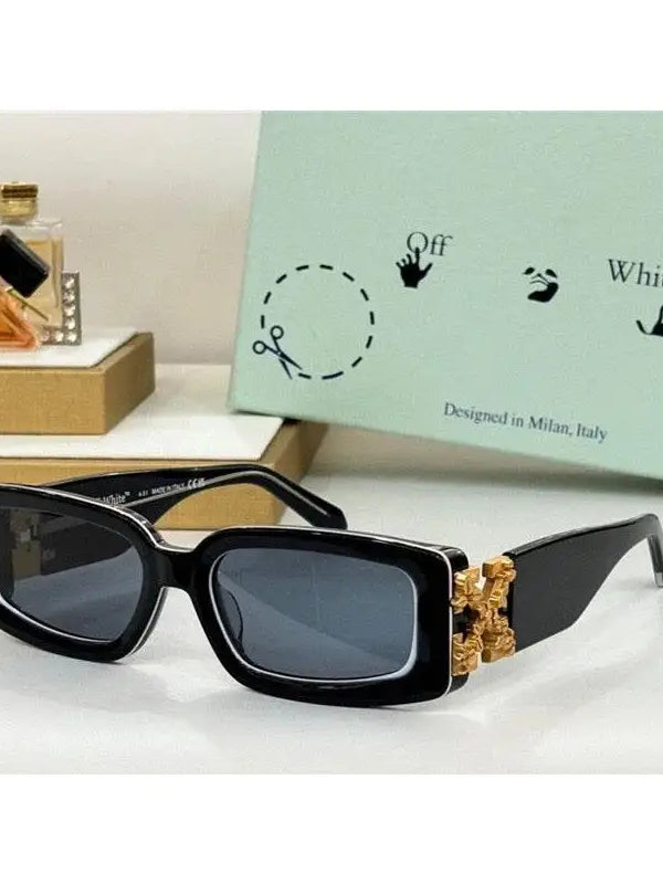 Off-White Roma Rectangular Frame Unisex Acetate Sunglasses✨
