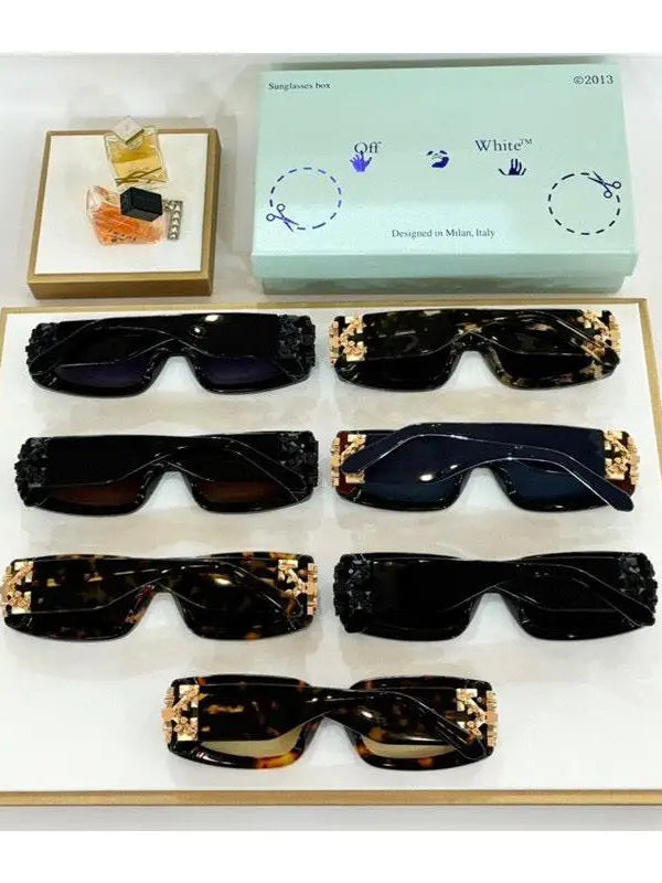 Off-White Roma Rectangular Frame Unisex Acetate Sunglasses✨