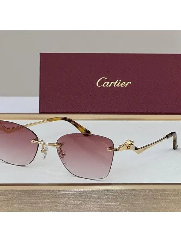 PANTHÈRE DE CARTIER CT 0120 - Platinum-Gold Sunglasses 👑