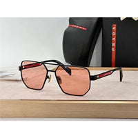 Prada Men's  Black / Silver Grey Lens Aviator 51-18🖤