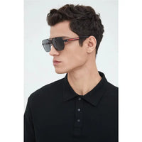 Prada Men's  Black / Silver Grey Lens Aviator 51-18🖤