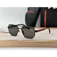 Prada Men's  Black / Silver Grey Lens Aviator 51-18🖤
