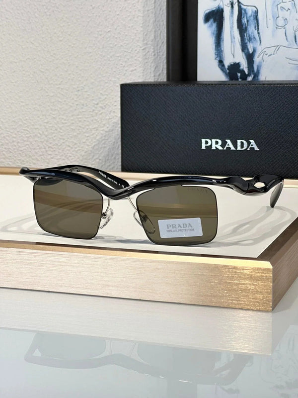 PRADA PR A15S - BLACK-PEACH-GREEN | SUNGLASSES Unisex  🟥