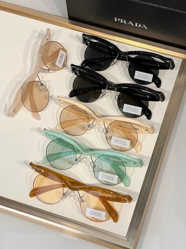 PRADA PR A18S - BLACK-PEACH-GREEN | SUNGLASSES Unisex  🟥