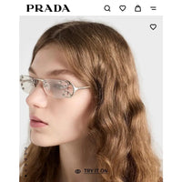 PRADA SPRC57 Prada Runway Transparent Lenses Sunglasses🟥
