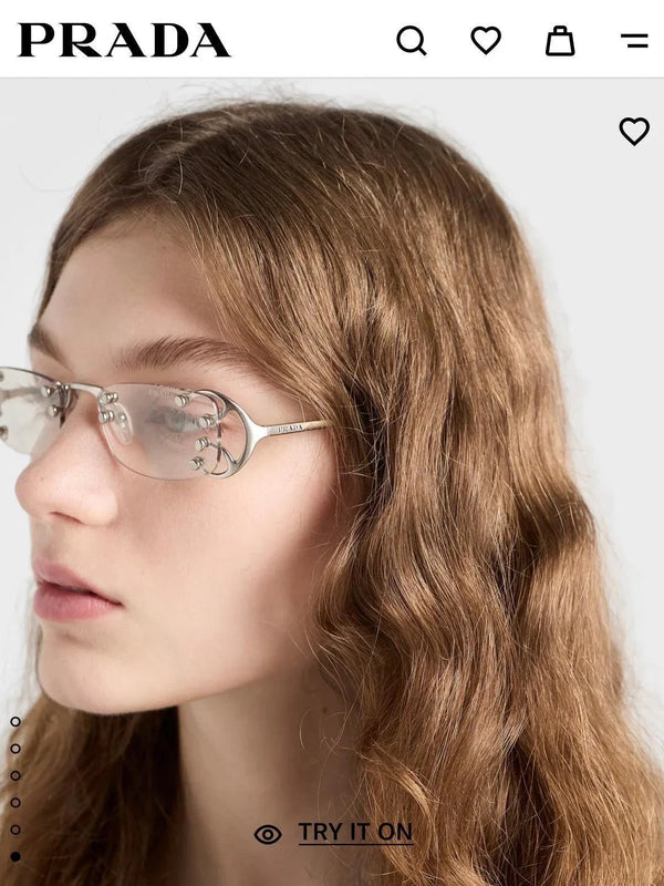 PRADA SPRC57 Prada Runway Transparent Lenses Sunglasses🟥