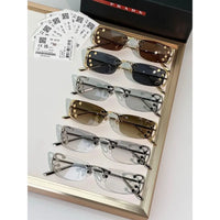 PRADA SPRC57 Prada Runway Transparent Lenses Sunglasses🟥