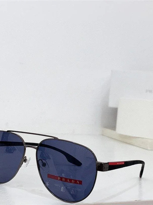 PRADA SPS54T 1AB5Z1 58 Polarized Men's Pilot Sunglasses✨