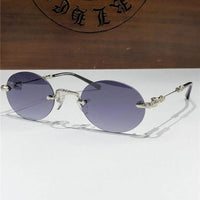 Rare CHROME HEARTS 49-22-144 PILLS I Floral Temple Rimless Glasses ⚜️