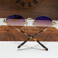 Rare CHROME HEARTS 49-22-144 PILLS I Floral Temple Rimless Glasses ⚜️