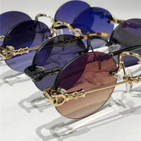 Rare CHROME HEARTS 49-22-144 PILLS I Floral Temple Rimless Glasses ⚜️