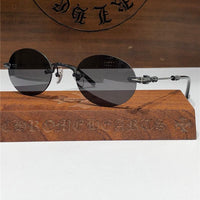 Rare CHROME HEARTS 49-22-144 PILLS I Floral Temple Rimless Glasses ⚜️