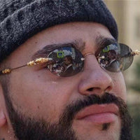 Rare CHROME HEARTS 49-22-144 PILLS I Floral Temple Rimless Glasses ⚜️