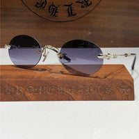 Rare CHROME HEARTS 49-22-144 PILLS I Floral Temple Rimless Glasses ⚜️
