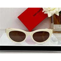 Saint Laurent Women's Monogram Hinge Narrow Cat Eye Sunglasses Women's ✨