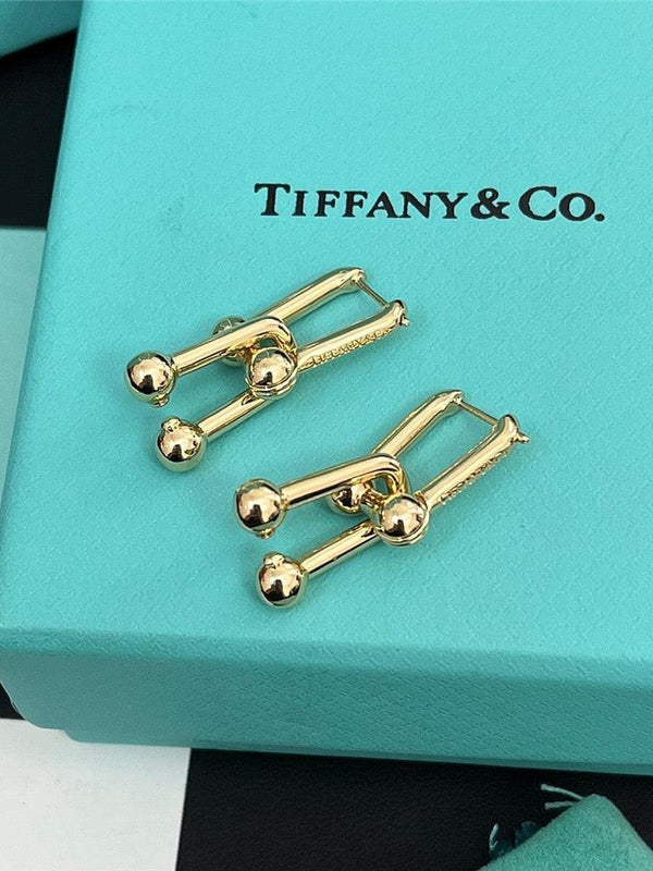 Tiffany&Co 18k Gold Plated 12 models Long Earrings Chain Link Diamond luxury Designer Jewelry for Women's Lock graduated Pavé Diamonds ✨