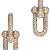 Tiffany&Co 18k Gold Plated 12 models Long Earrings Chain Link Diamond luxury Designer Jewelry for Women's Lock graduated Pavé Diamonds ✨