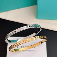 Tiffany&Co 18k gold plated Hinged Style Bangle bracelets ✨