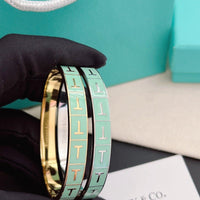 Tiffany&Co 18k gold plated Hinged Style Bangle lock bracelets ✨