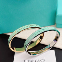 Tiffany&Co 18k gold plated Hinged Style Bangle lock bracelets ✨