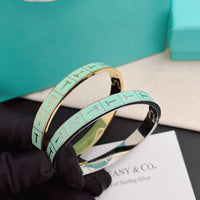 Tiffany&Co 18k gold plated Hinged Style Bangle lock bracelets ✨