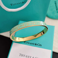 Tiffany&Co 18k gold plated Hinged Style Bangle lock bracelets ✨