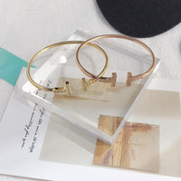 Tiffany&Co 18k gold plated Hinged T bracelet Style bangle ✨