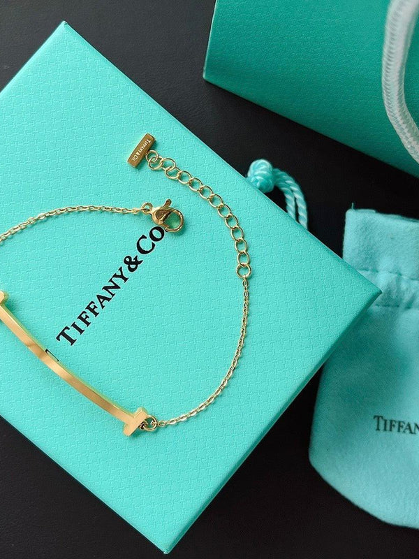 Tiffany&Co 18k gold plated Smile Pendant Necklace Bracelet Earring double row hinged White Rose Yellow gold 3 models with box