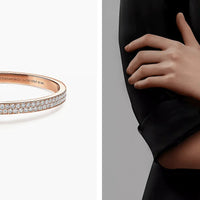'- Tiffany&Co 18k gold plated Unisex Love Couple Hinged Style Bangle lock bracelets silver rose yellow gold 9 models with box fits 17cm-6.69inch✨