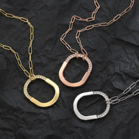 Tiffany&Co 18k Gold plated Unisex Unique Style Bangle Lock Pendant Necklace ✨