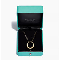 Tiffany&Co 18k Gold plated Unisex Unique Style Bangle Lock Pendant Necklace ✨