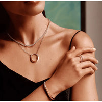 Tiffany&Co 18k Gold plated Unisex Unique Style Bangle Lock Pendant Necklace ✨