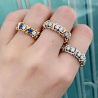 Tiffany&Co 18K Yellow Gold and Platinum Plate Estate Sixteen Stone Ruby and and Diamond Ring White-Yellow gold “X,” the popular symbol of love 6 models