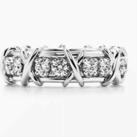 Tiffany&Co 18K Yellow Gold and Platinum Plate Estate Sixteen Stone Ruby and and Diamond Ring White-Yellow gold “X,” the popular symbol of love 6 models