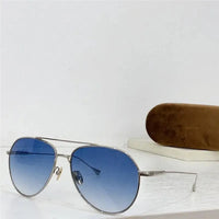 Tom Ford Titanium Japan Sunglasses Gold Grey Pilot Metal Cyrus TF 747 28A FT0747