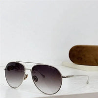 Tom Ford Titanium Japan Sunglasses Gold Grey Pilot Metal Cyrus TF 747 28A FT0747
