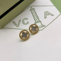 Van Cleef Vintage Alhambra Earrings 18K Gold Plated Women's Jewelry5 models ✨