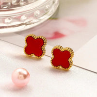 Van Cleef Vintage Alhambra Earrings 18K Gold Plated Women's Jewelry5 models ✨