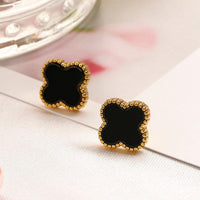 Van Cleef Vintage Alhambra Earrings 18K Gold Plated Women's Jewelry5 models ✨