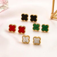 Van Cleef Vintage Alhambra Earrings 18K Gold Plated Women's Jewelry5 models ✨