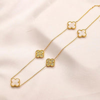 Van Cleef Vintage Alhambra Necklace 18K Gold Plated Women's Jewelry 10 models✨
